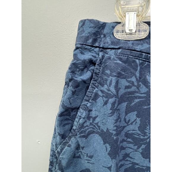 American Eagle Shorts Men 32 Blue Chino Classic Flat Front Cotton Casual Floral - Picture 6 of 7